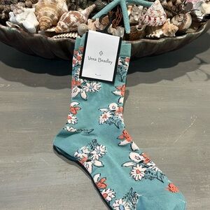 Vera Bradley Blue and Pink Floral Socks
